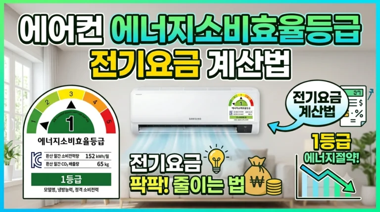 2026 에어컨 에너지소비효율등급 전기요금 계산법