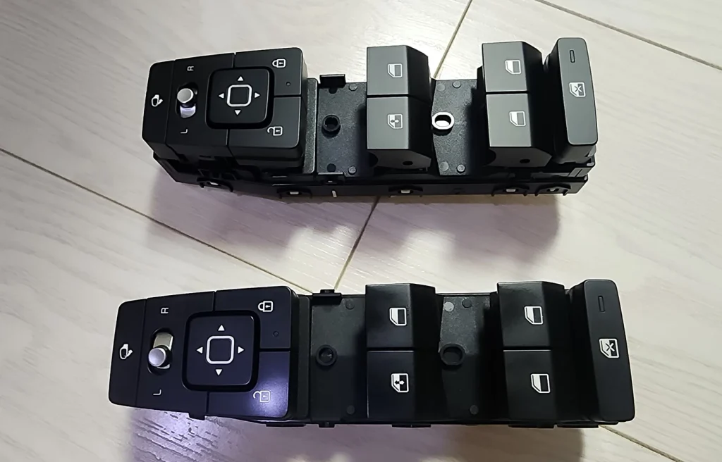 파워윈도우 스위치 신구 비교