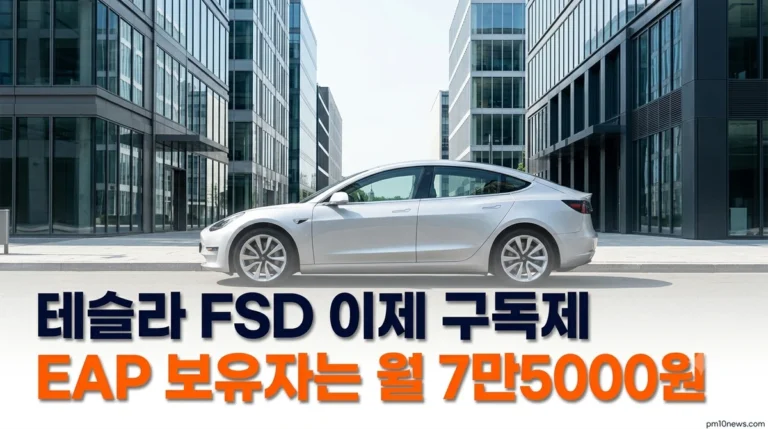 테슬라 FSD 일시불 8월9일 마감, 월 구독 전환